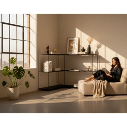 KONSOLA - REGAŁ CZARNA  SKD-360